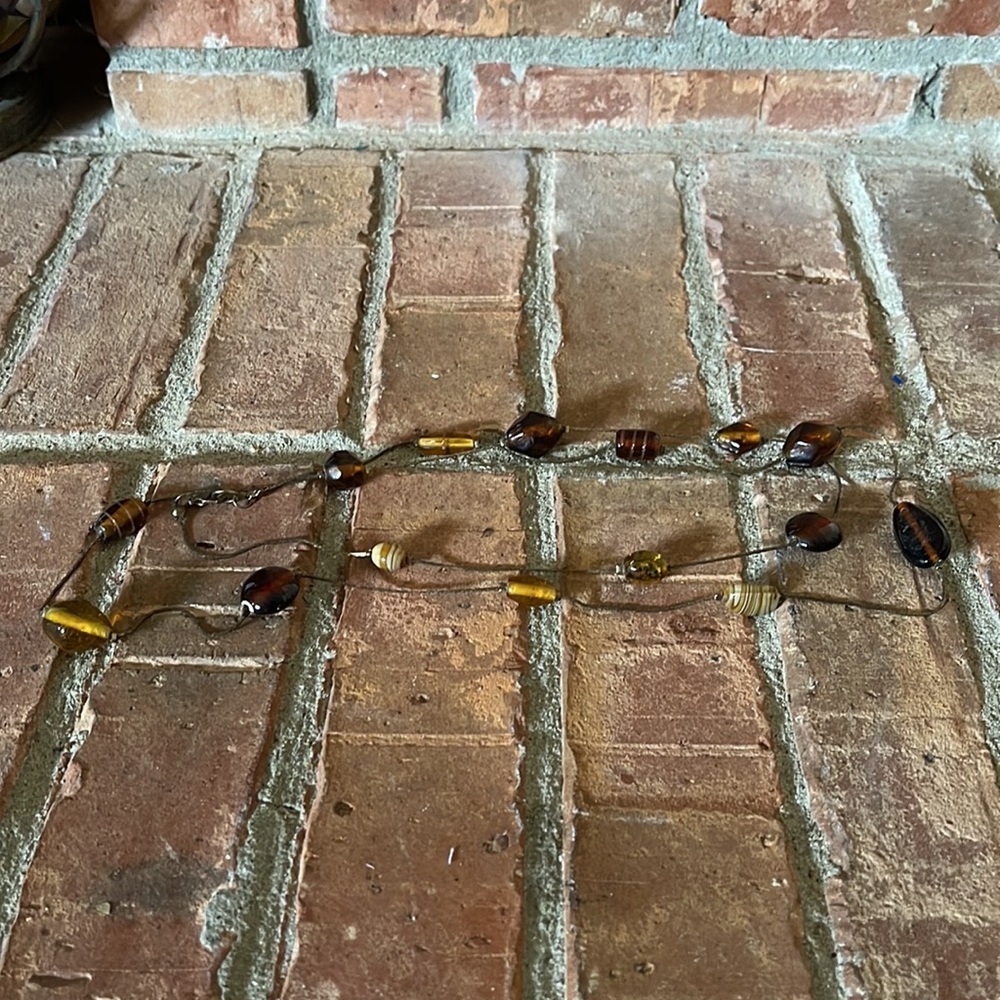NEW Banana Republic Amber Cat's Eye Long Necklace - Picture 2 of 5